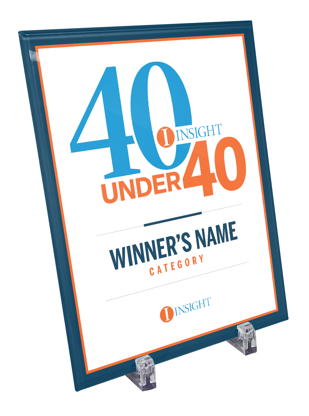 INSIGHT - 40 Under 40 - Logo Crystal Glass