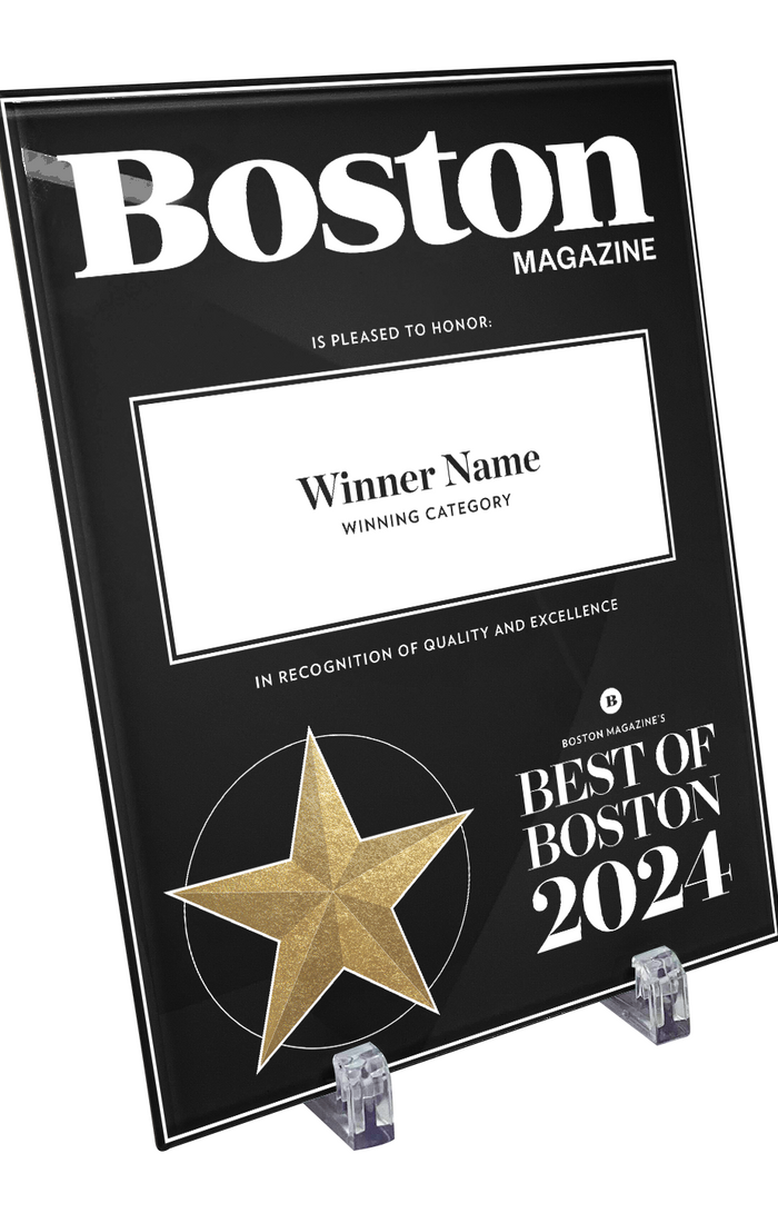 Best of Boston Magazine Award Plaque - Glass