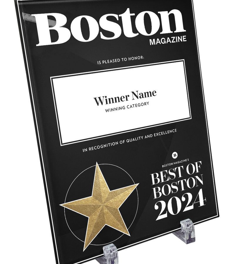 Best of Boston Magazine Award Plaque - Glass