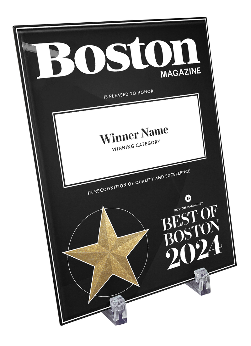 Best of Boston Magazine Award Plaque - Glass