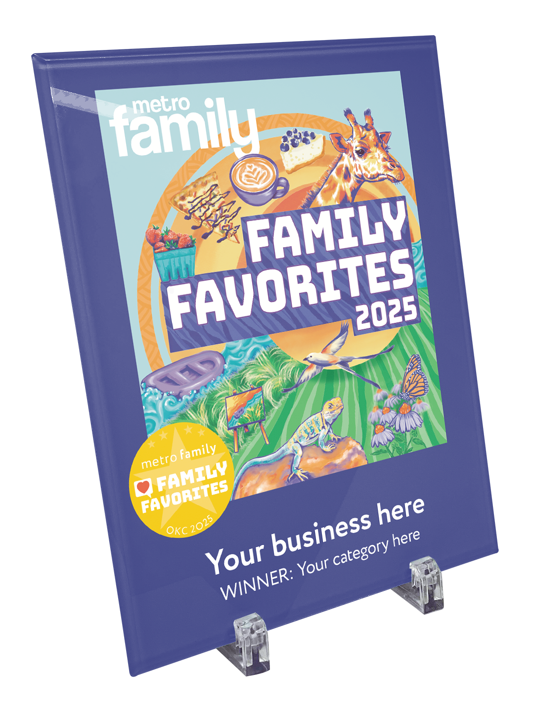 MetroFamily "Family Favorites" Award Crystal Plaque
