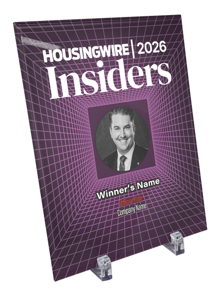 HousingWire Editorial Award Programs Plaque - Glass