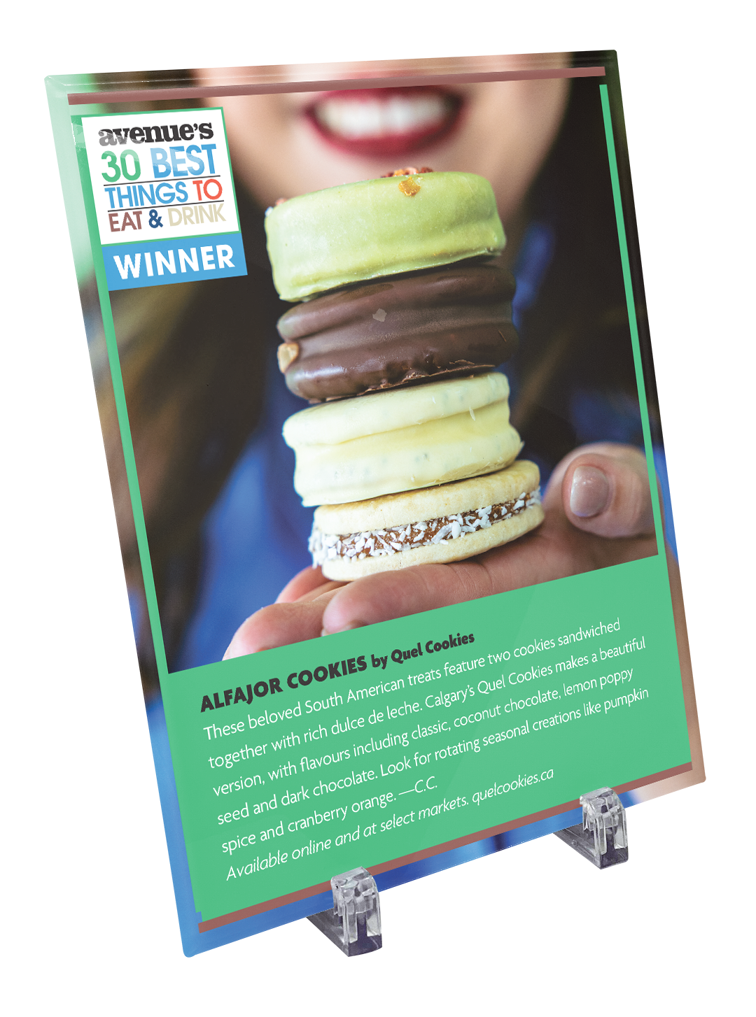 Avenue Magazine - Best Things to Eat & Drink - Glass Plaque