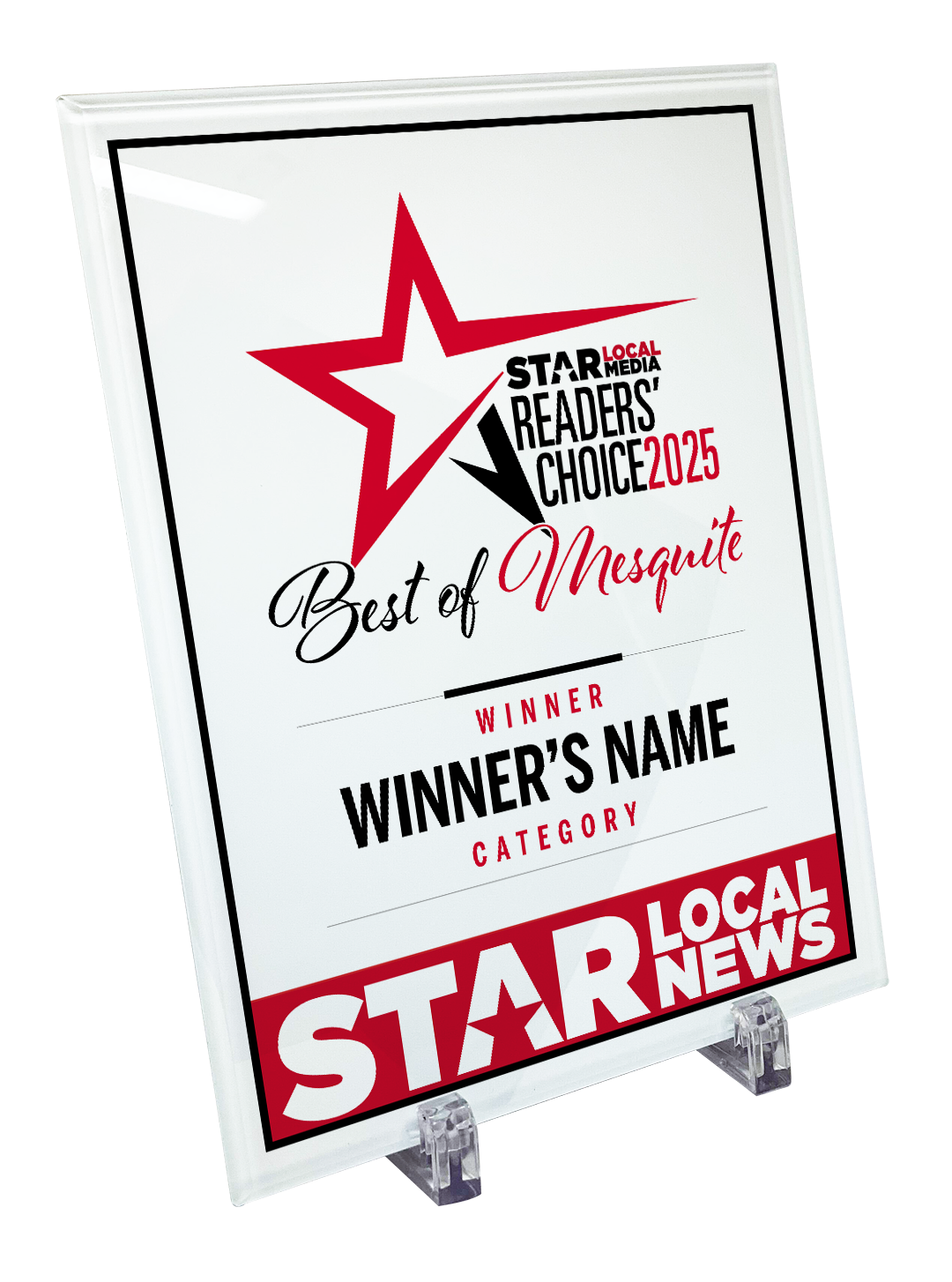 Star Local Media - Best of Mesquite - Crystal Glass