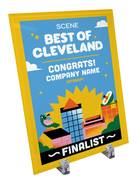Cleveland Scene "Best of Cleveland" Award Glass Plaque