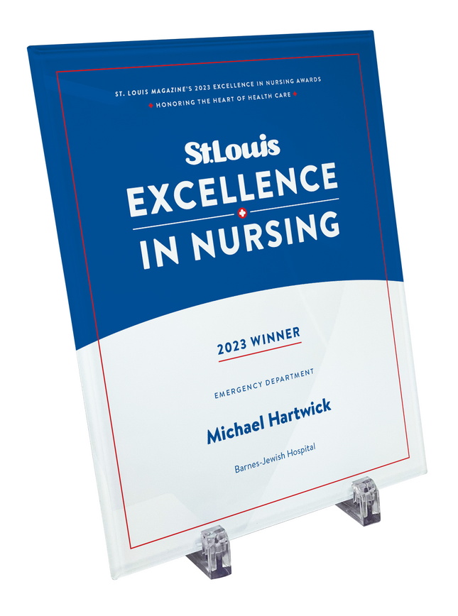 St. Louis Magazine Excellence in Nursing Crystal Plaque