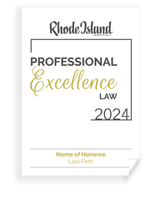 Rhode Island Monthly Professional Excellence in Law Award Window Decals