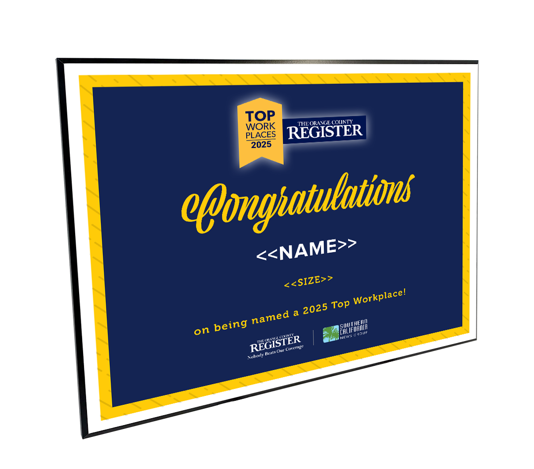 Top Work Places Orange County - Modern Hardi-plaque