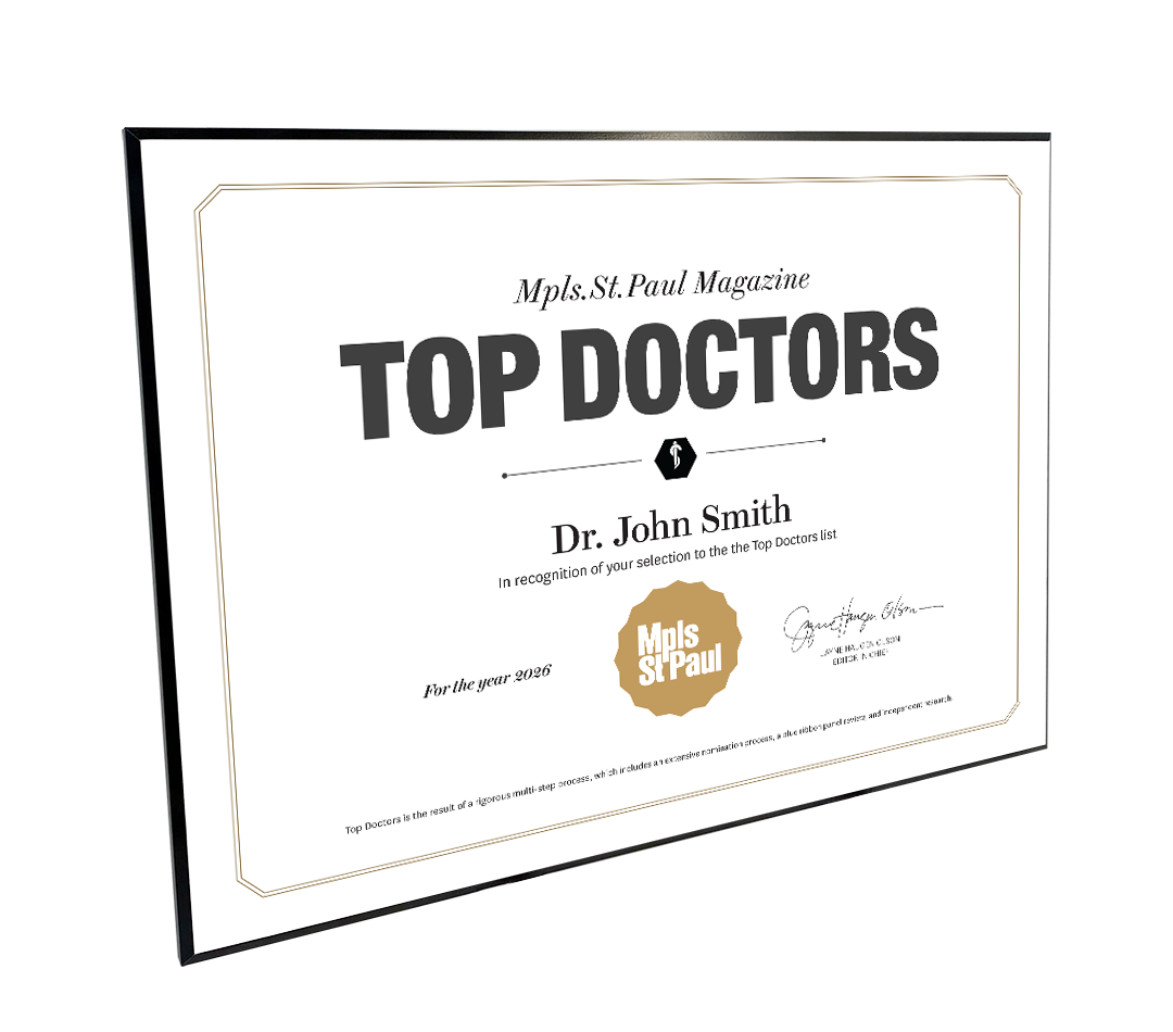 Mpls St. Paul - Top Doctors Awards - Plaques