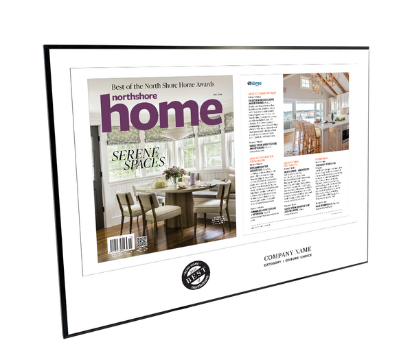 Northshore Home Magazine - As Seen In Best of Northshore Home - Modern Wooden Plaque
