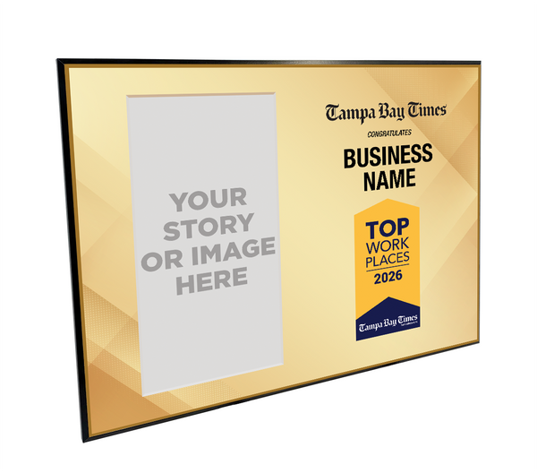 Tampa Bay Times Top Workplaces Award - Modern Hardi-plaque