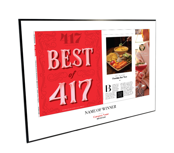 417 Magazine Best of 417 Award Spread Melamine Plaques