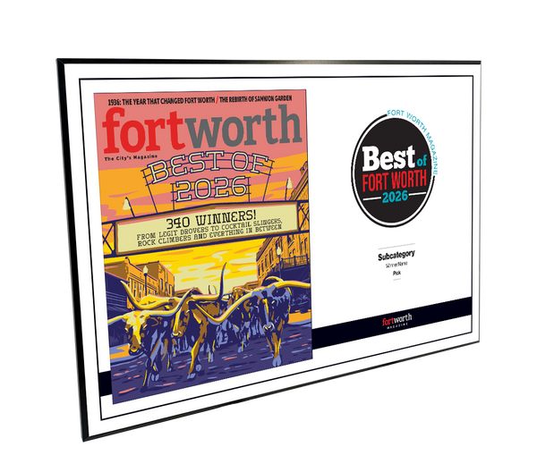 Fort Worth Magazine Best Of- Melamine Plaque - Cover & Award