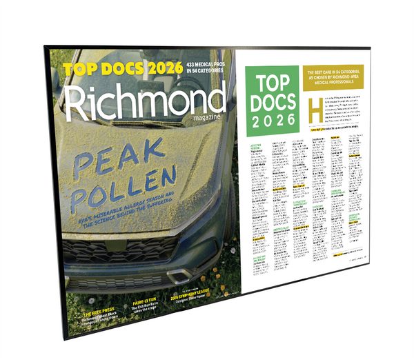 Richmond Magazine "Top Docs" Cover / Article Plaque - 18" x 12"