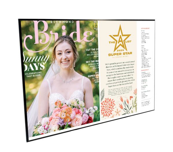 Richmond Bride "A-List" Cover / Article Plaque