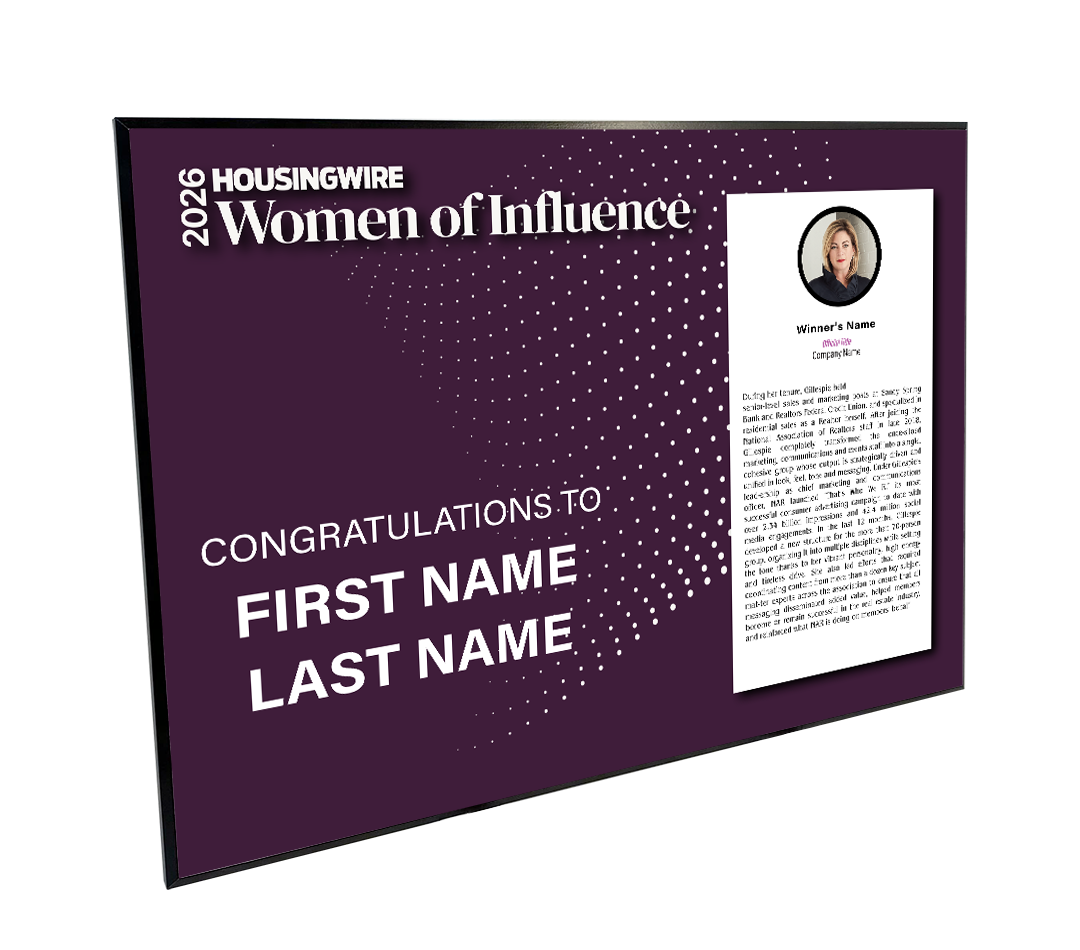 HousingWire Editorial Award Programs Profile Spread Plaques