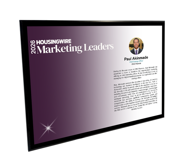 HousingWire Editorial Award Programs Profile Spread Plaques