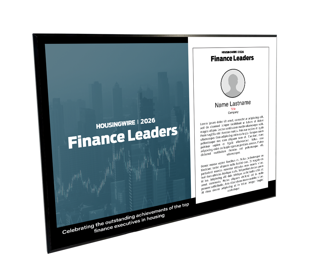 HousingWire Editorial Award Programs Profile Spread Plaques