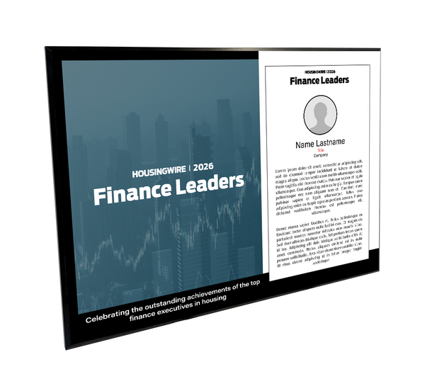 HousingWire Editorial Award Programs Profile Spread Plaques