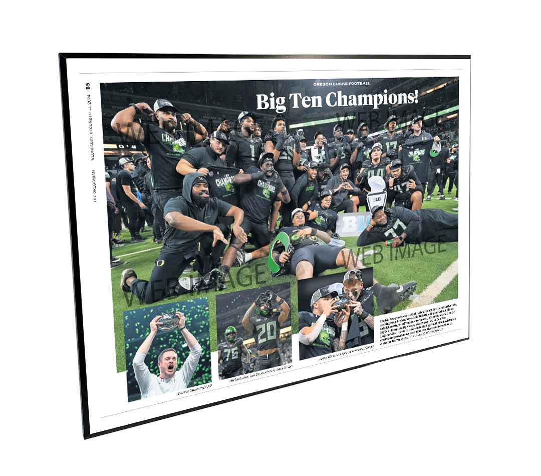 Oregon - 2024 College Football Conference Championship (The Oregonian) - Wood Plaque