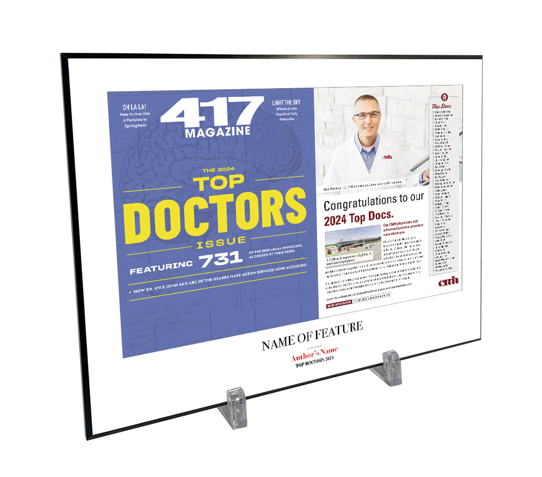 417 Magazine Top Doctors Article & Cover Spread Melamine Plaques