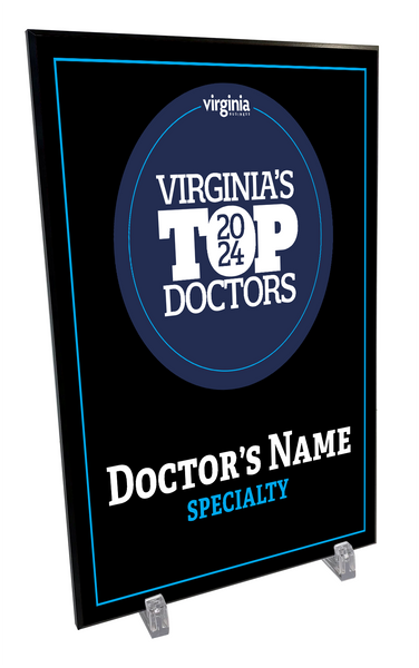 VA Business Top Doctors Award Plaque - Modern Wood Mount