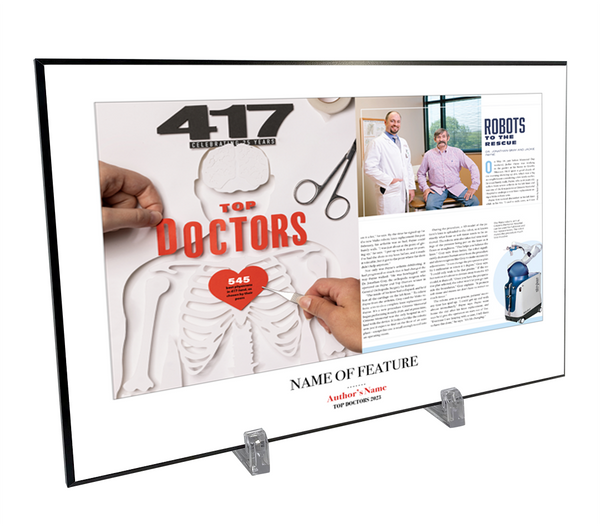 417 Magazine Top Doctors Article & Cover Spread Melamine Plaques