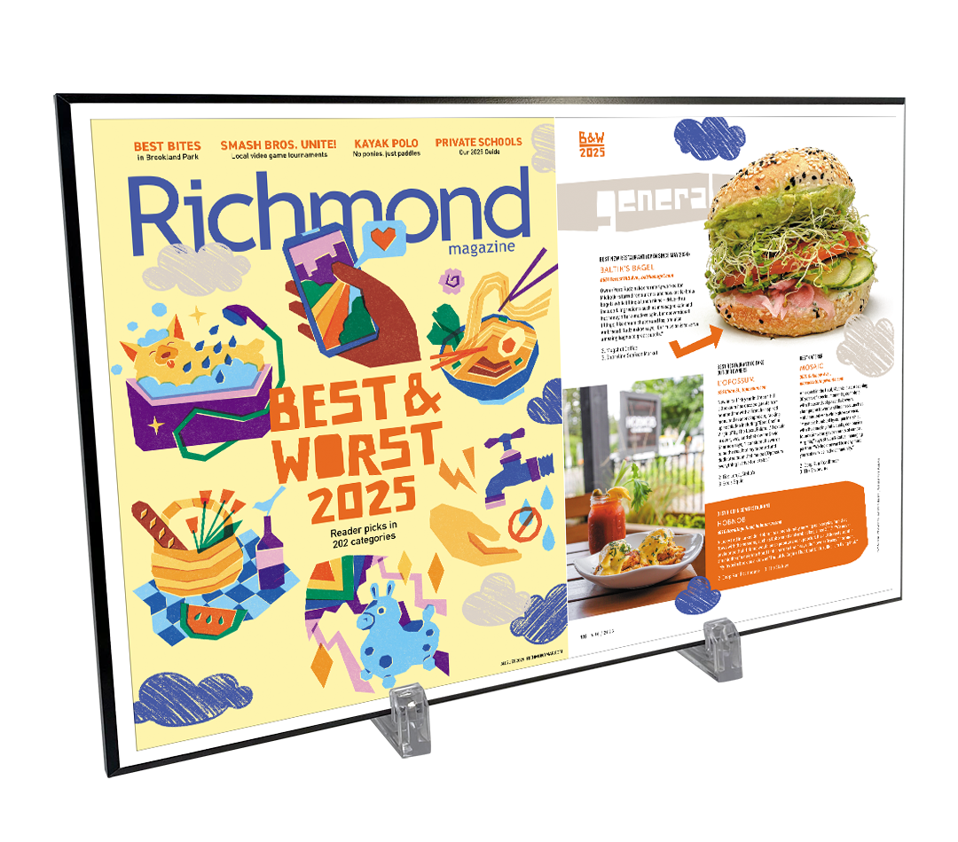 Richmond Magazine "Best & Worst" Cover / Article Plaque - 18" x 12"