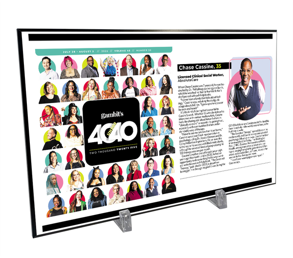 Gambit "40 Under 40" Cover / Article Plaque