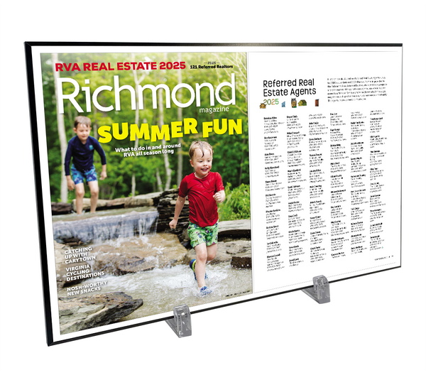 Richmond Magazine "Referred Real Estate Agents" Cover / Article Plaque - 18" x 12"