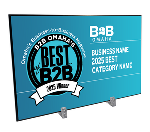 B2B Omaha's Best of B2B Award Spread - Mounted Archival Plaque