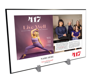 417 Magazine FACES 2-page Spread Melamine Plaques