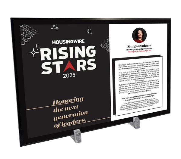 HousingWire Editorial Award Programs Profile Spread Plaques