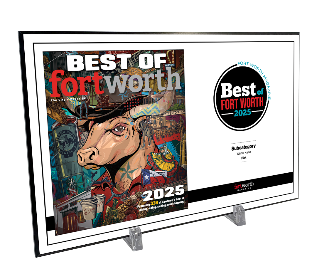 Fort Worth Magazine Best Of- Melamine Plaque - Cover & Award