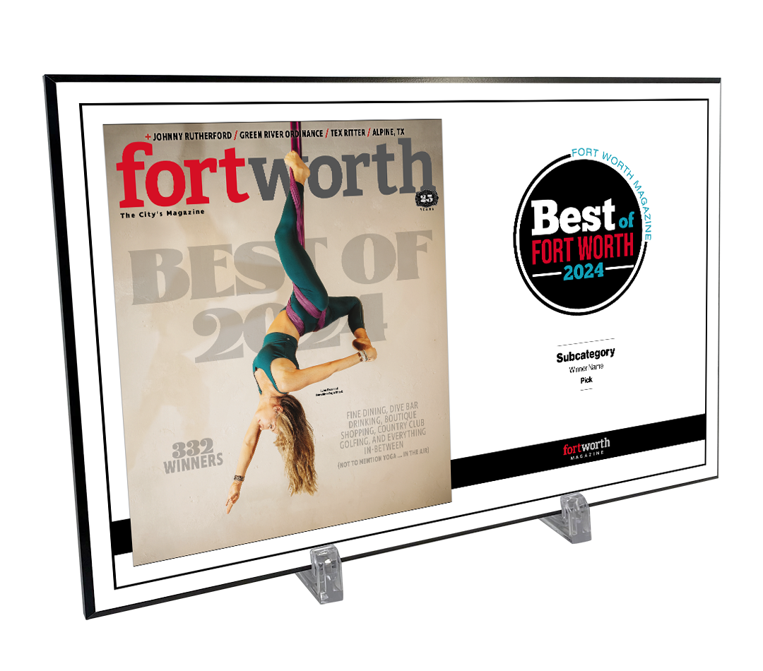 Fort Worth Magazine Best Of- Melamine Plaque - Cover & Award