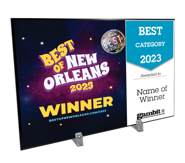 Gambit "Best of New Orleans" Award Plaque