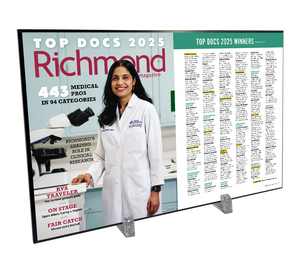Richmond Magazine "Top Docs" Cover / Article Plaque - 18" x 12"
