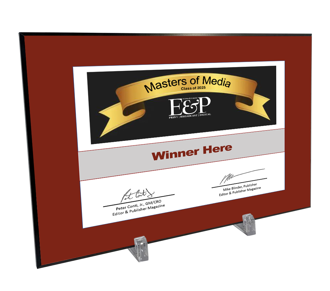 Editor and Publisher Award | Modern Hardi-plaque
