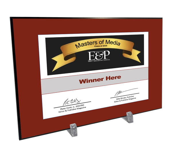 Editor and Publisher Award | Modern Hardi-plaque