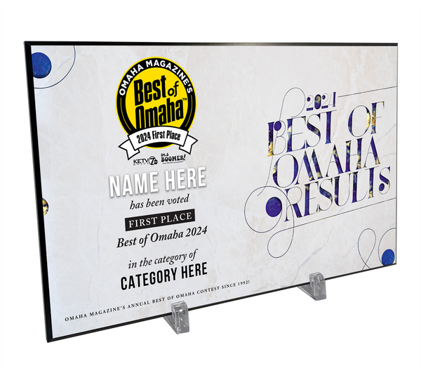 Omaha Magazine's Best of Omaha Award Spread Plaque - Special Offer Product