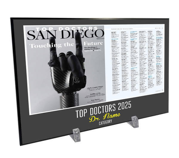 San Diego Magazine "Top Doctors" Award Plaques