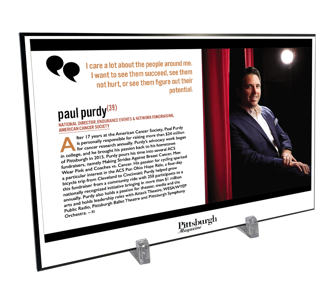 Pittsburgh Magazine - 40 Under 40 - Modern Wooden Plaque