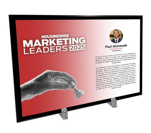 HousingWire Editorial Award Programs Profile Spread Plaques