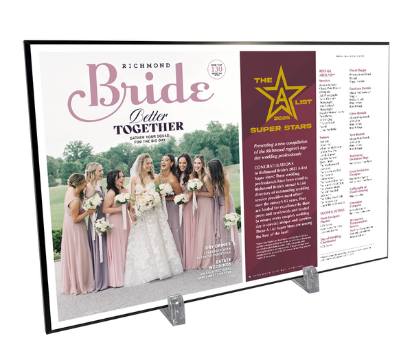 Richmond Bride "A-List" Cover / Article Plaque
