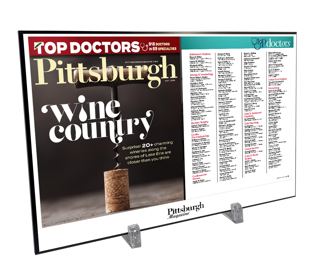 Pittsburgh Magazine - Top Awards - Modern Wooden Plaque