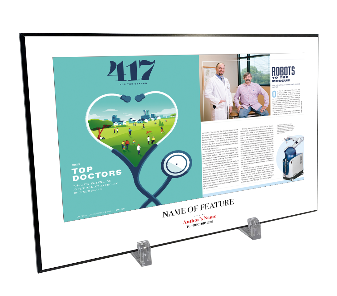 417 Magazine Top Doctors Article & Cover Spread Melamine Plaques