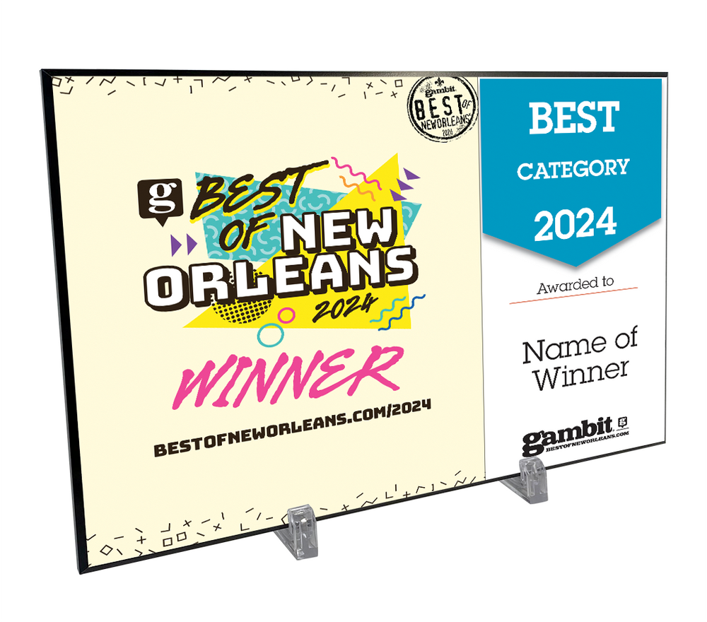 Gambit "Best of New Orleans" Award Plaque