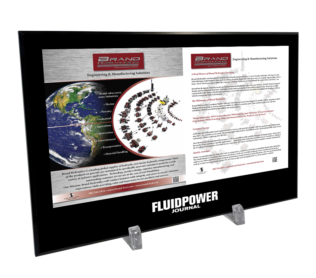 Fluid Power Journal Professional Profiles Plaques