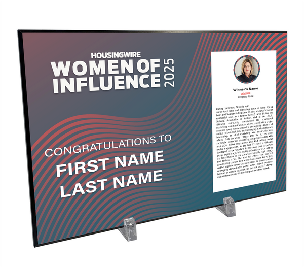 HousingWire Editorial Award Programs Profile Spread Plaques