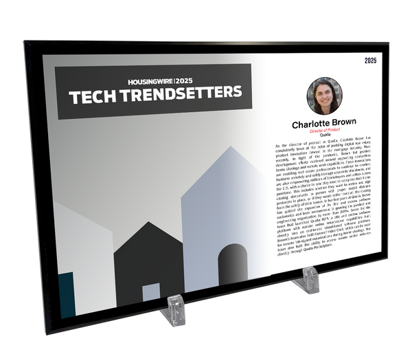 HousingWire Editorial Award Programs Profile Spread Plaques